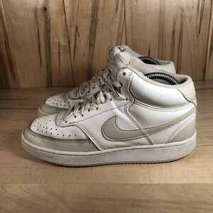 Nike Sneakers Court Vision Mid Womens White Basketball Athletic Shoes Size 8